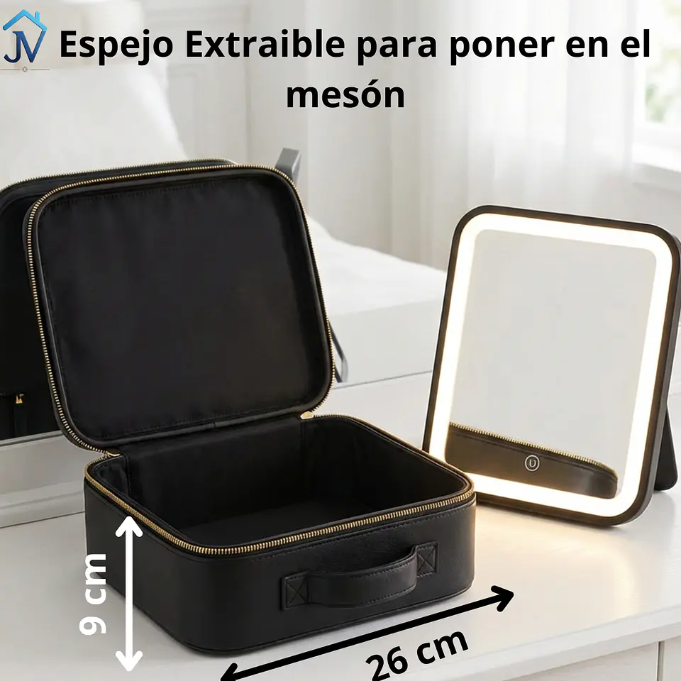 Cosmetiquero Estructurado con Espejo LED 1