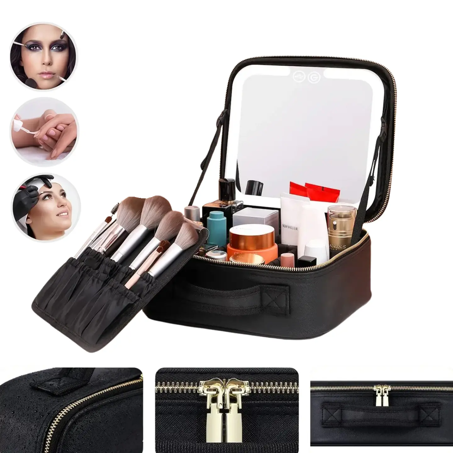 Cosmetiquero Estructurado con Espejo LED 4
