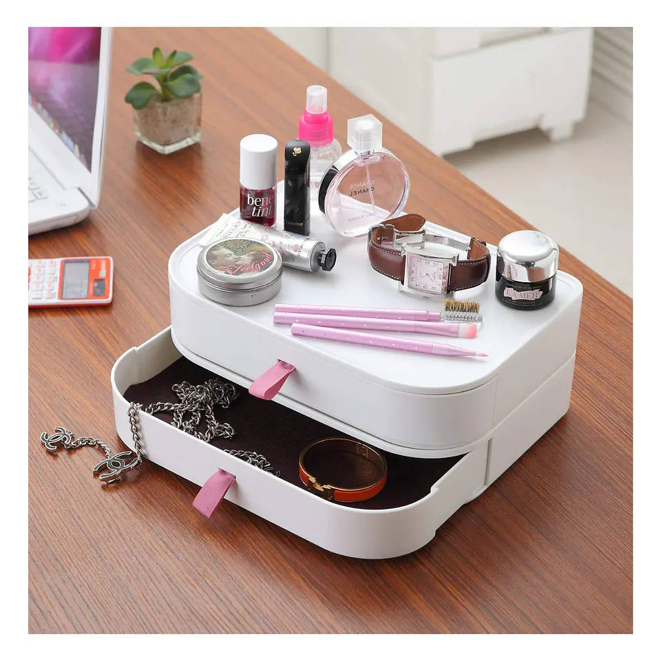 Organizador de Maquillaje Compacto con Espejo 360° 4