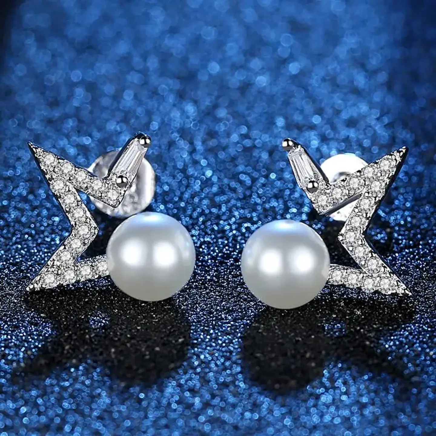 Aros Estrella y Perla Blanca 2