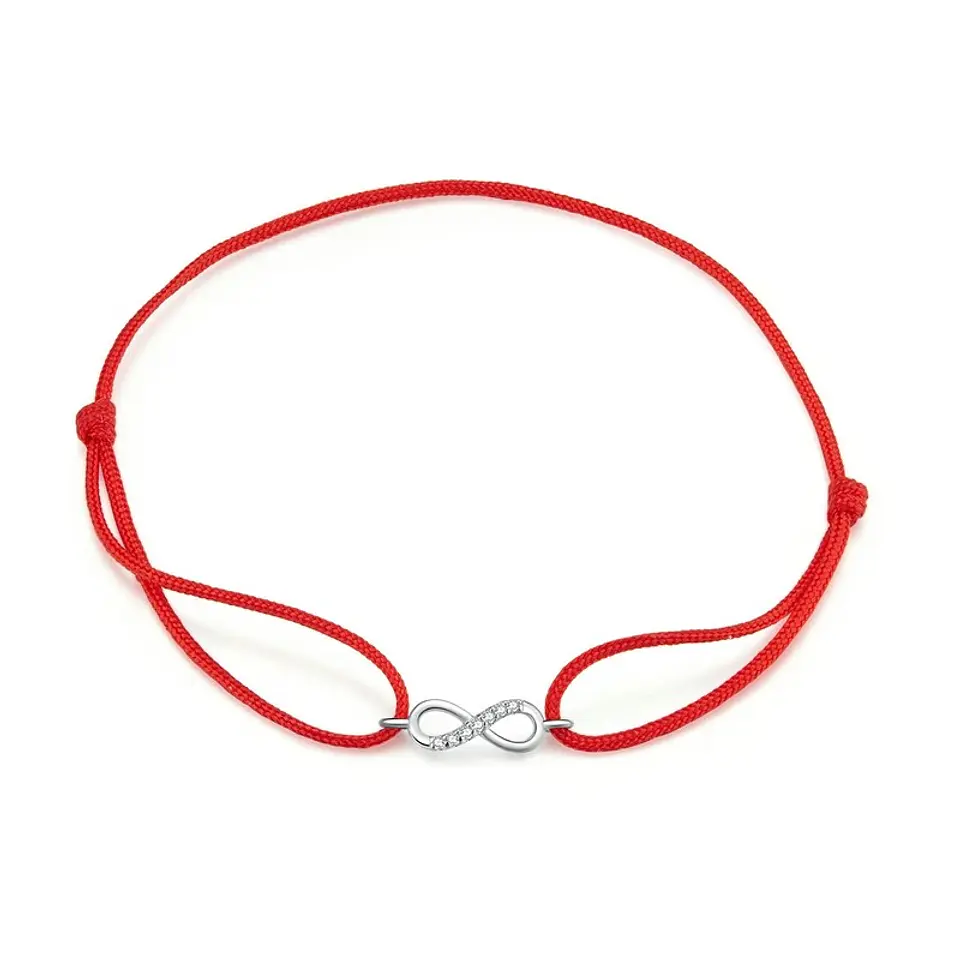 Pulsera Plata 925 Hilo Rojo Infinito 1