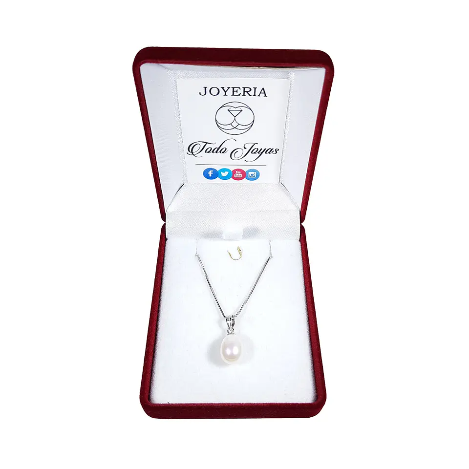 Collar Plata 925 Perla Blanca 3