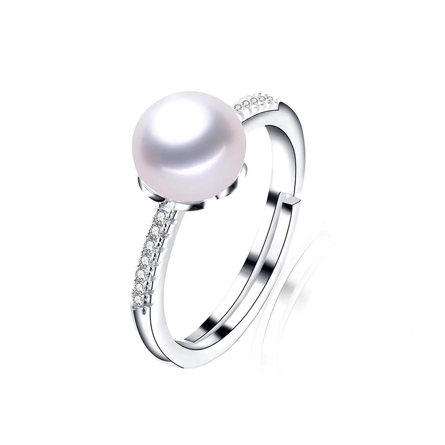 Anillo Plata 925 Perla Blanca 1