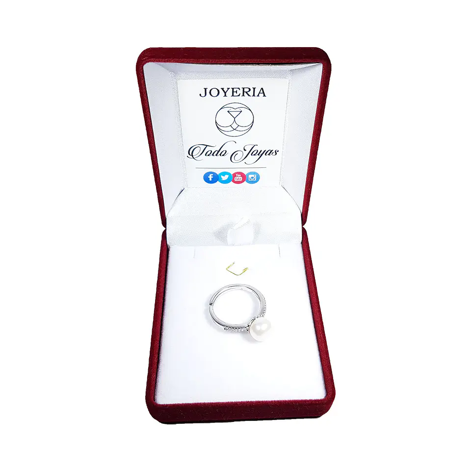 Anillo Plata 925 Perla Blanca 3