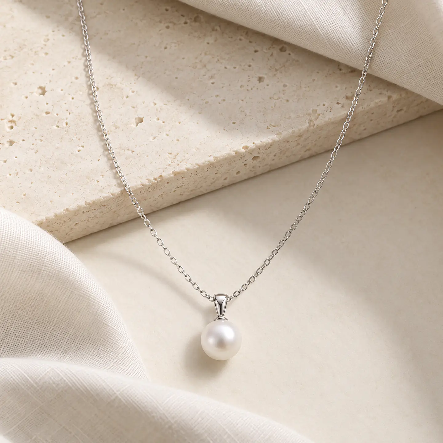 Collar Plata 925 Perla Blanca 4