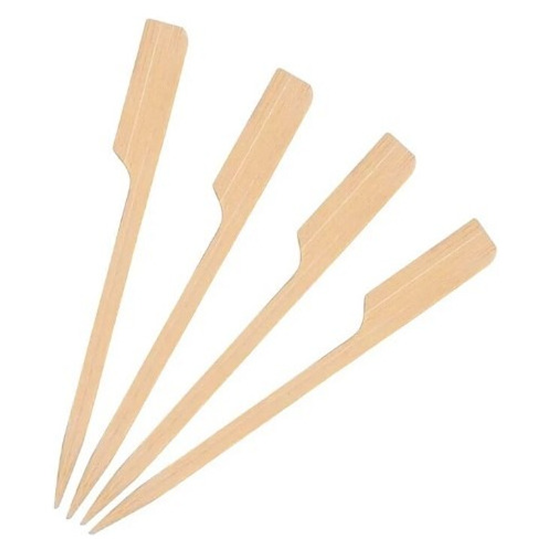 Caja Brocheta | Pincho Banderita Bambú 9 , 12 y 25 cm (paquete 100 Unid) 3