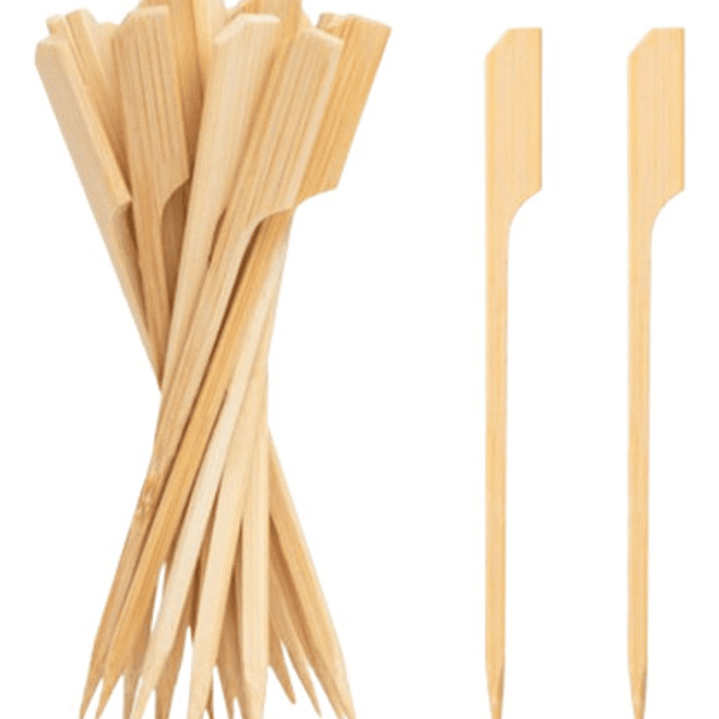 Caja Brocheta | Pincho Banderita Bambú 9 , 12 y 25 cm (paquete 100 Unid) 1