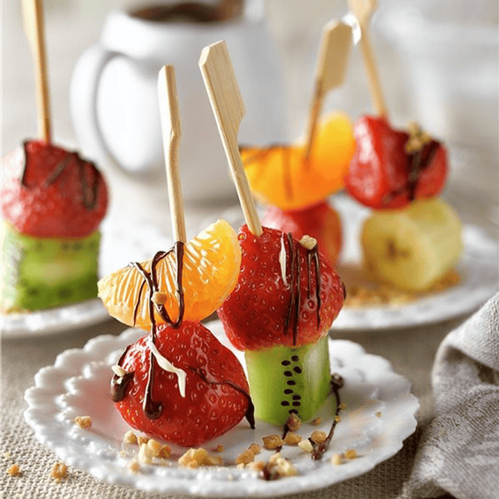 Caja Brocheta | Pincho Banderita Bambú 9 , 12 y 25 cm (paquete 100 Unid) 2