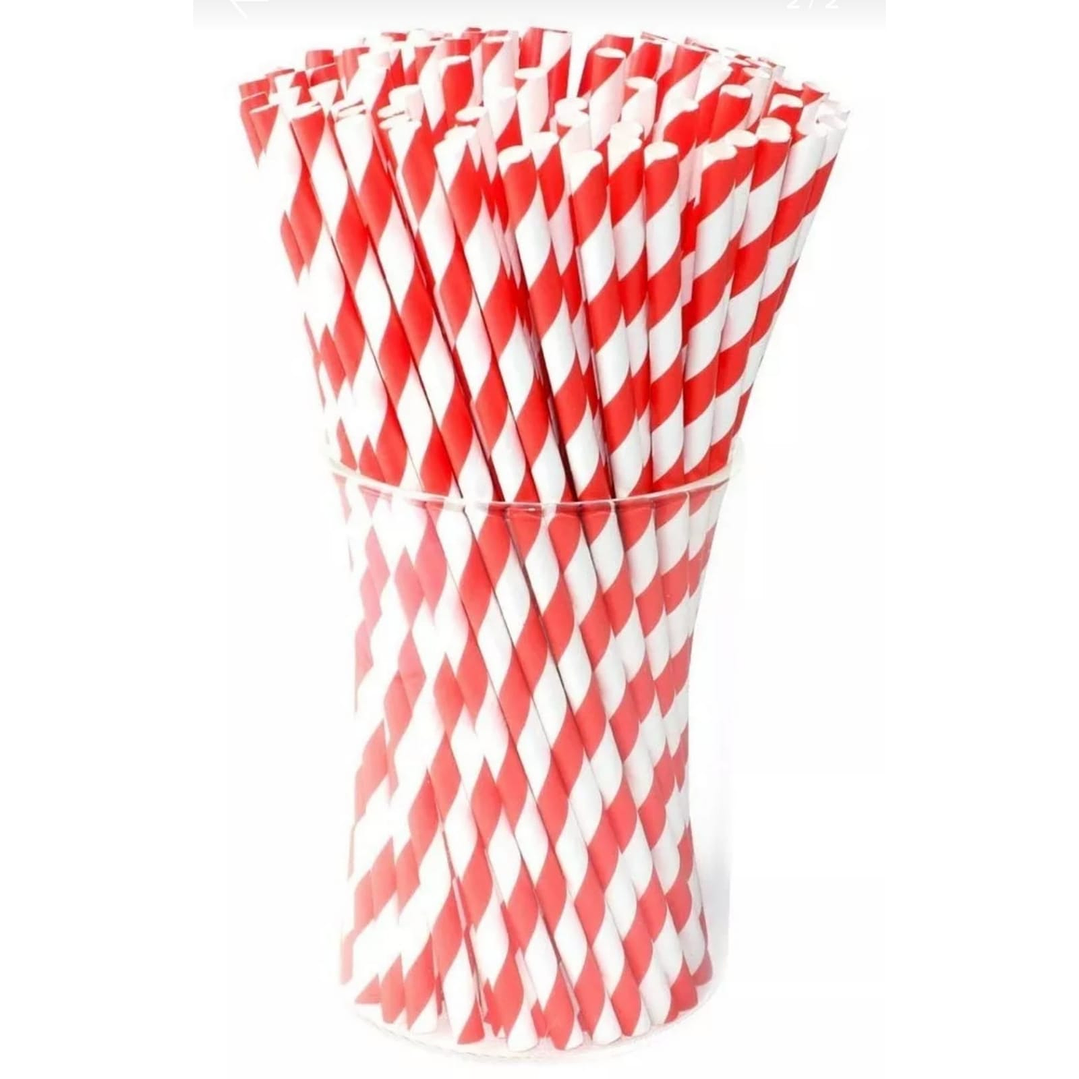 Caja Bombillas De Papel Bicolor (paquete 100 unid.) 2