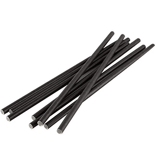 Caja Bombillas De Papel Negra (paquete 100 unid.)