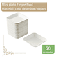 Plato cuadrado mediano Finger Food 10cm (paquete 50 unid.) - Miniatura 1