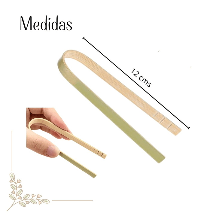 Pinza Degustación bambú 12 cm (paquete 20 Unidades) 2