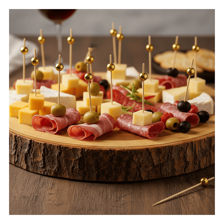 Brocheta | Pincho Perla Dorada 12 cm (paquete 100 Unid) 7