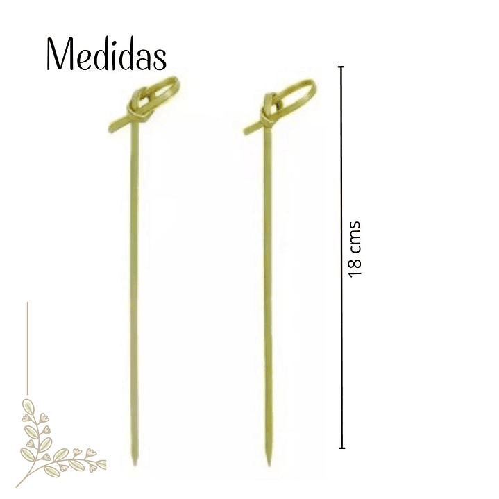 Brocheta | Pincho Bambú Nudo 18 cm (paquete 100 Unid) 2