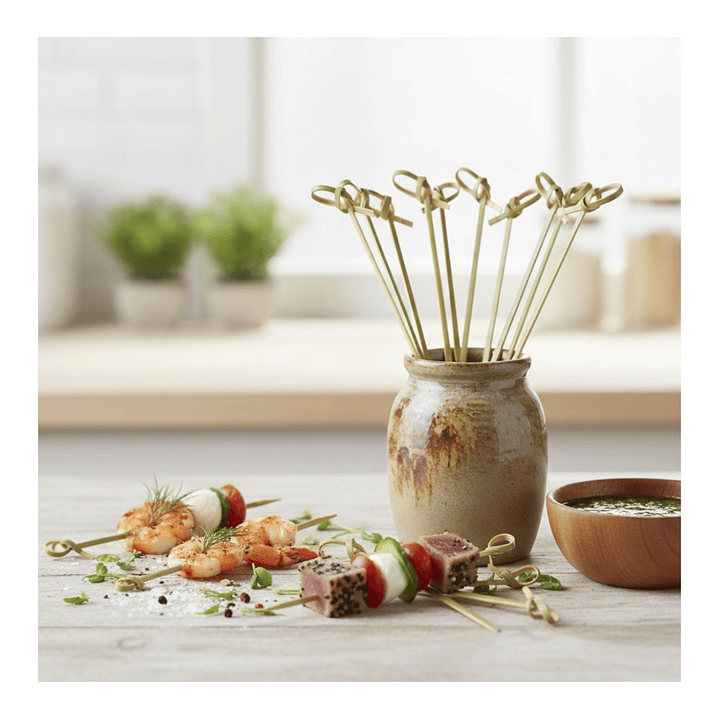 Brocheta | Pincho Bambú Nudo 18 cm (paquete 100 Unid) 4