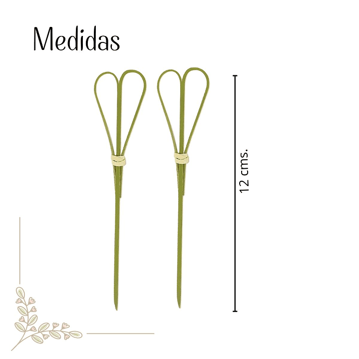Brocheta | Pincho Bambú Corazón 12 cm (paquete 100 Unid) 2