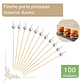Brocheta | Pincho Perla Plateada 12 cm (paquete 100 Unid) - Miniatura 1