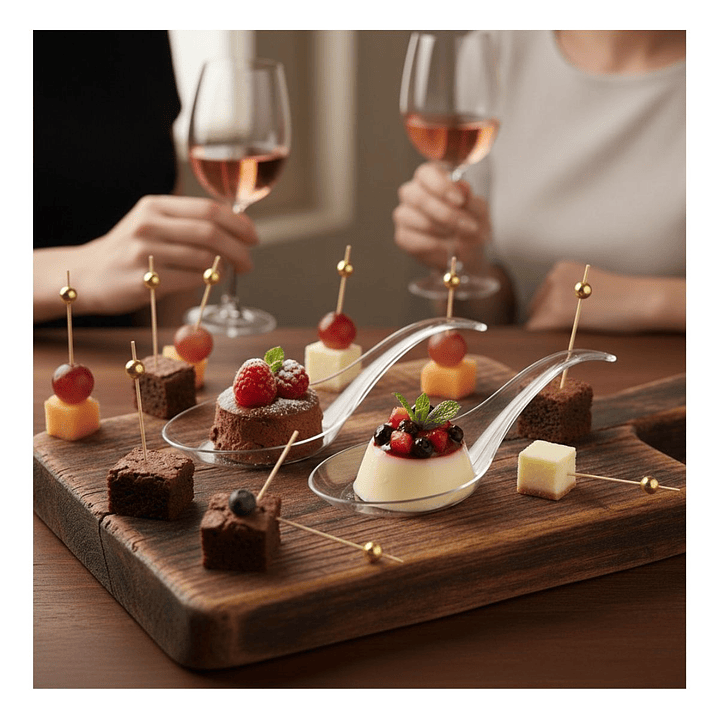 Cuchara Acrílico Transparente Tradicional / Onda (paquete 50 Unid) 5