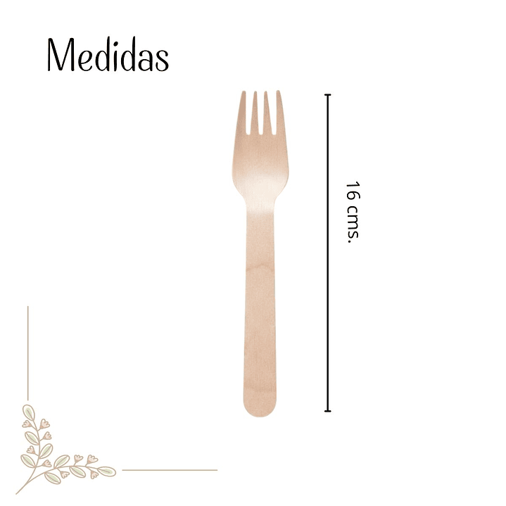Tenedor Madera 16 Cm  (paquete 100 Unid.) 2
