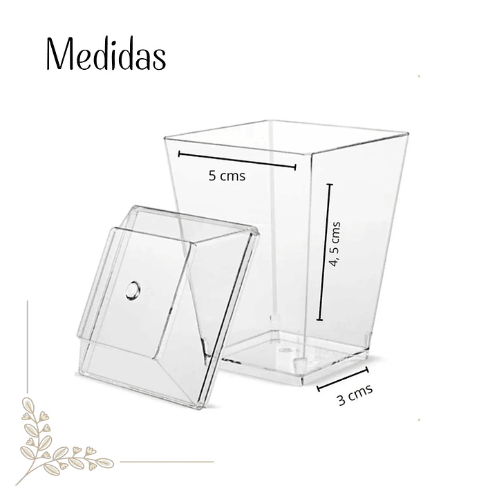 Caja Pote Vaso Acrílico Plástico Con Tapa 60 Ml (600 Unidades) 2