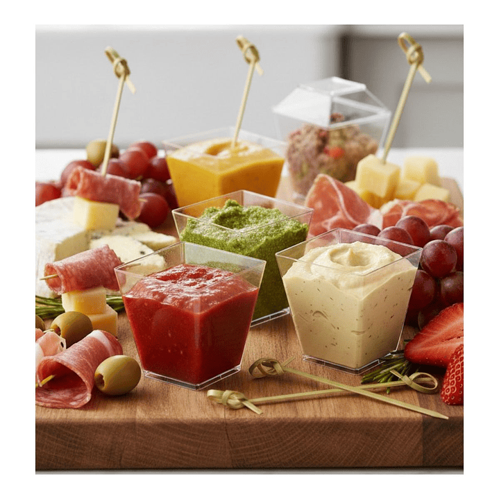 Caja Pote Vaso Acrílico Plástico Con Tapa 60 Ml (600 Unidades) 3