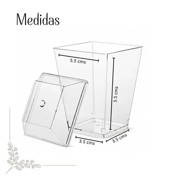Caja Pote Vaso Acrílico Plástico Con Tapa 100 Ml (600 Unidades) 2