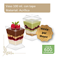 Caja Pote Vaso Acrílico Plástico Con Tapa 100 Ml (600 Unidades) - Miniatura 1