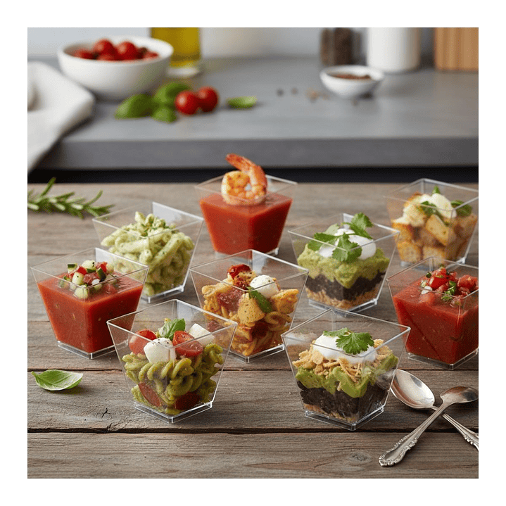 Caja Pote Vaso Acrílico Plástico Sin Tapa 60 Ml (600 Unidades) 4