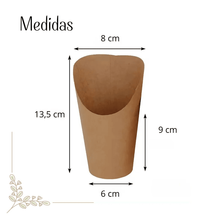 Vasos Cartón Kraft 13.5 cm   (paquete 25 unidades) 2