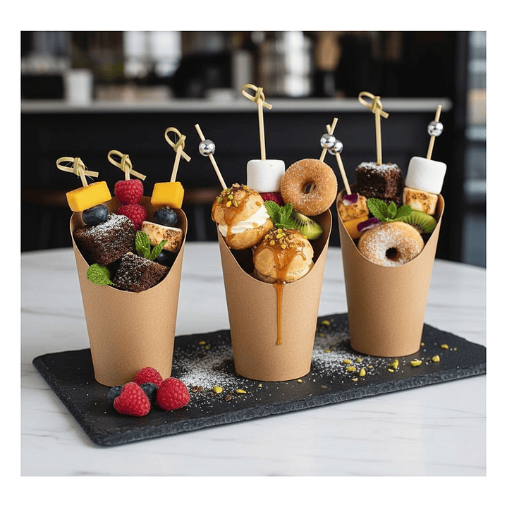 Vasos Cartón Kraft 13.5 cm   (paquete 25 unidades) 5