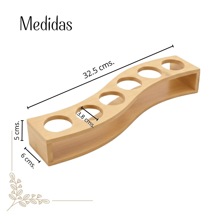 Soporte Curvo Shots y Vasitos de degustaciones (6 Cavidades) 2