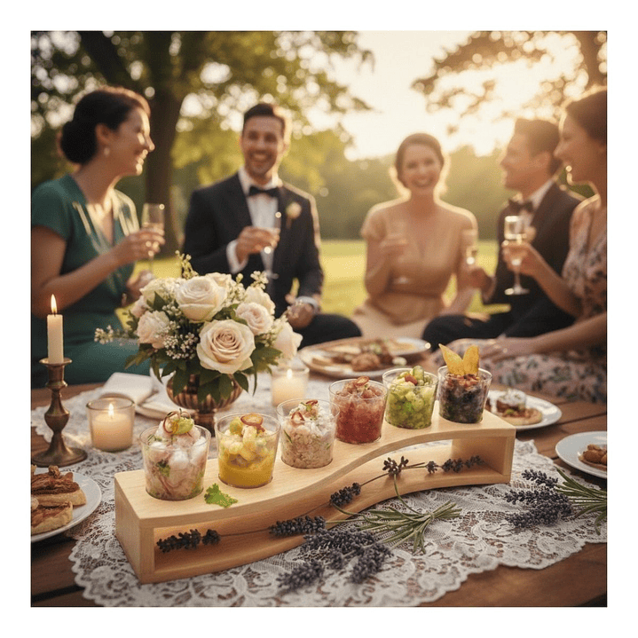 Soporte Curvo Shots y Vasitos de degustaciones (6 Cavidades) 6