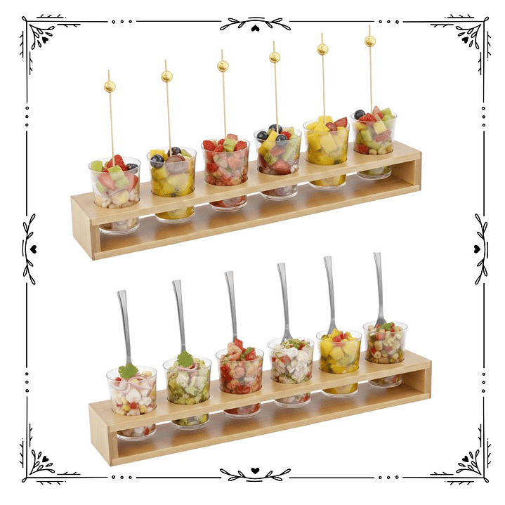 Soporte Recto Shots y Vasitos de degustaciones (6 Cavidades) 3