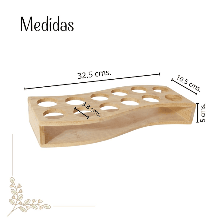 Soporte Curvo Shots y Vasitos de degustaciones (12 Cavidades) 2