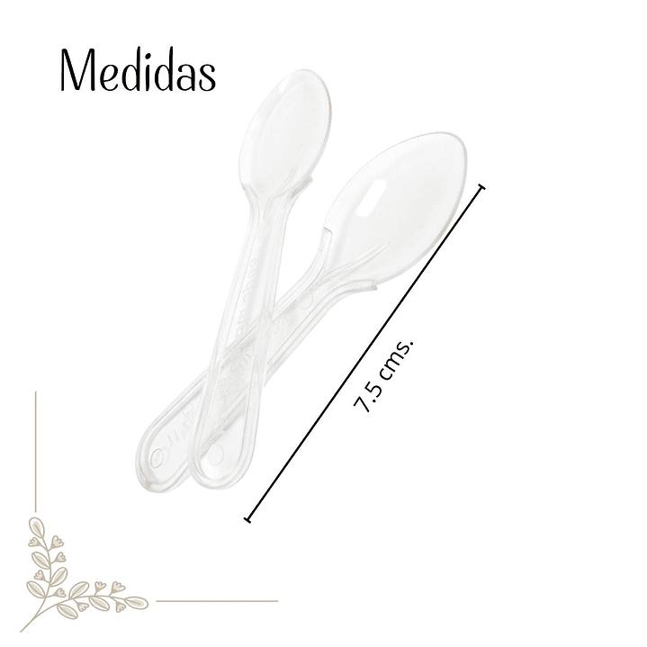 Cucharita Degustación Cristal 7,5 cms (paquete 100 Unid) 2