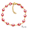 Pulsera Ojo Turco rojo