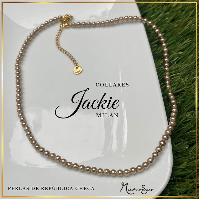 Collar Perlas Checas Modelo Jackie 