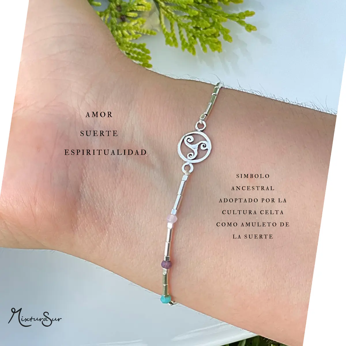 Pulsera De La Suerte Con 5 Dijes Hecha En Plata Ley 925 | Meses sin interés