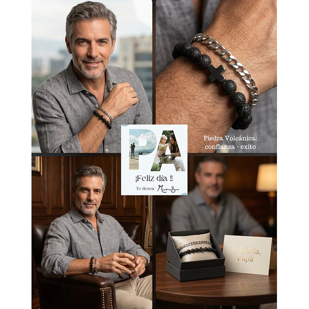 Set 2 Pulseras Día del Padre