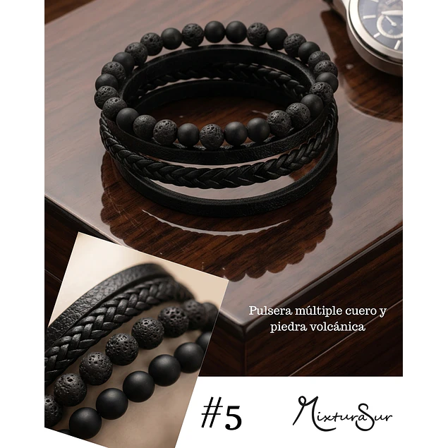 Set 5 Pulseras Día del Padre