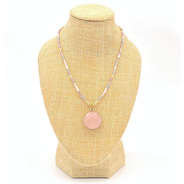 Collar  Isabella Cuarzo Rosa
