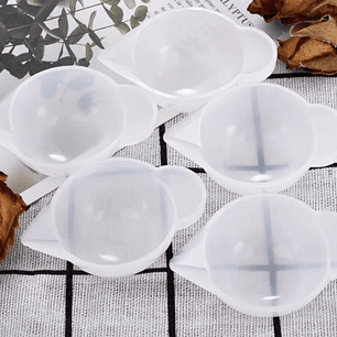 molde resina 2 Vasitos Mezclador Silicona 