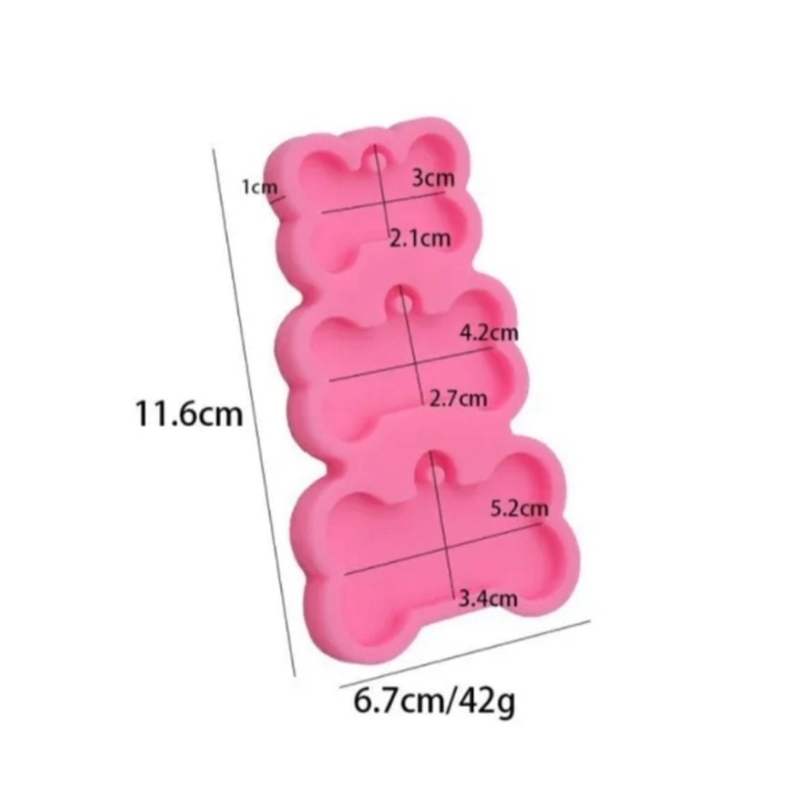 Molde Silicona Placa Mascota Rosado  2