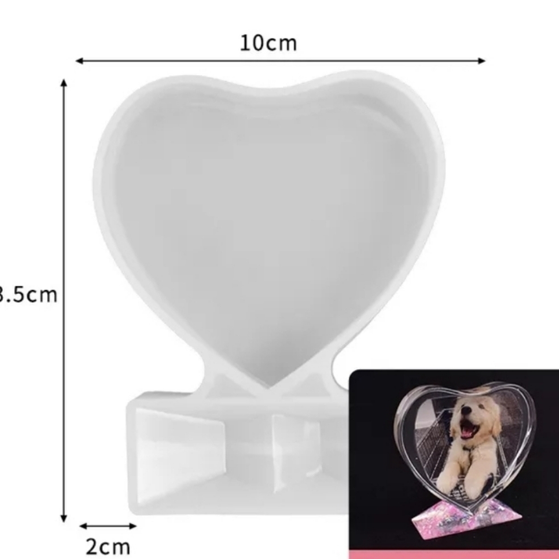 Molde para resina Retrato Corazón  pequeño 2