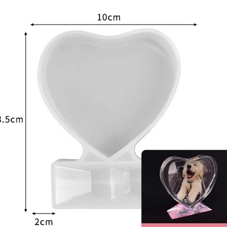 Molde para resina Retrato Corazón  pequeño 2
