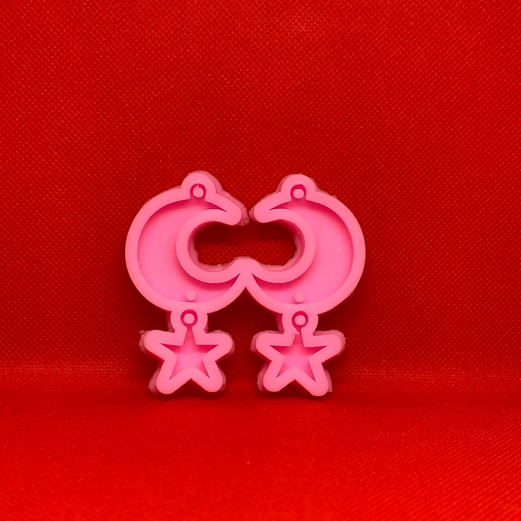 Molde para resina  Aro luna y estrella  1