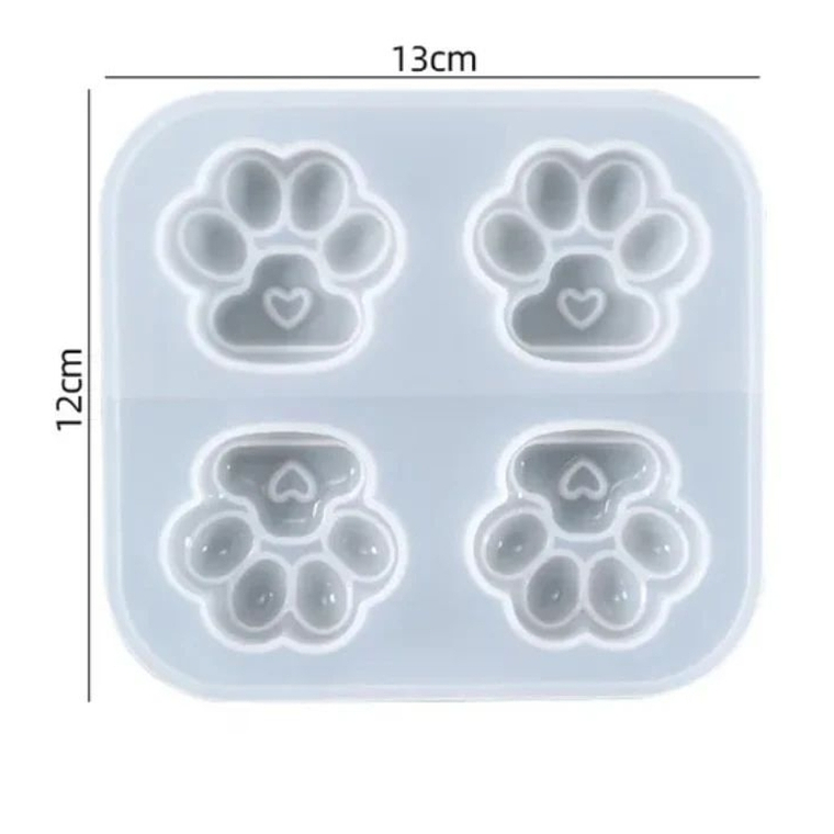 Molde para resina  huellas mascota  3