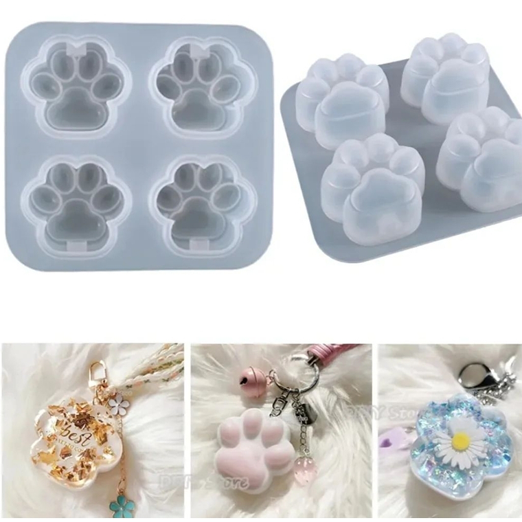 Molde para resina  huellas mascota  1