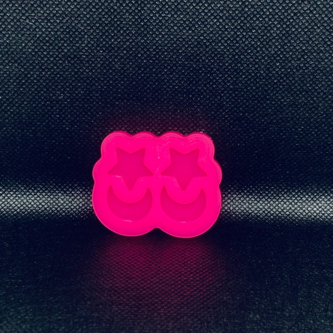 Molde para resina Luna y estrella pequeños  3