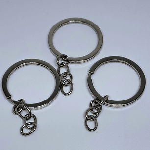 Argolla + cadena Llaveros 10 unidades bisuteria